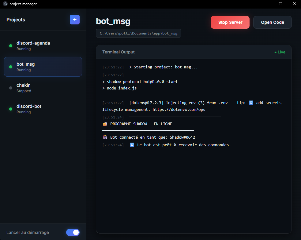 Gestionnaire de projet